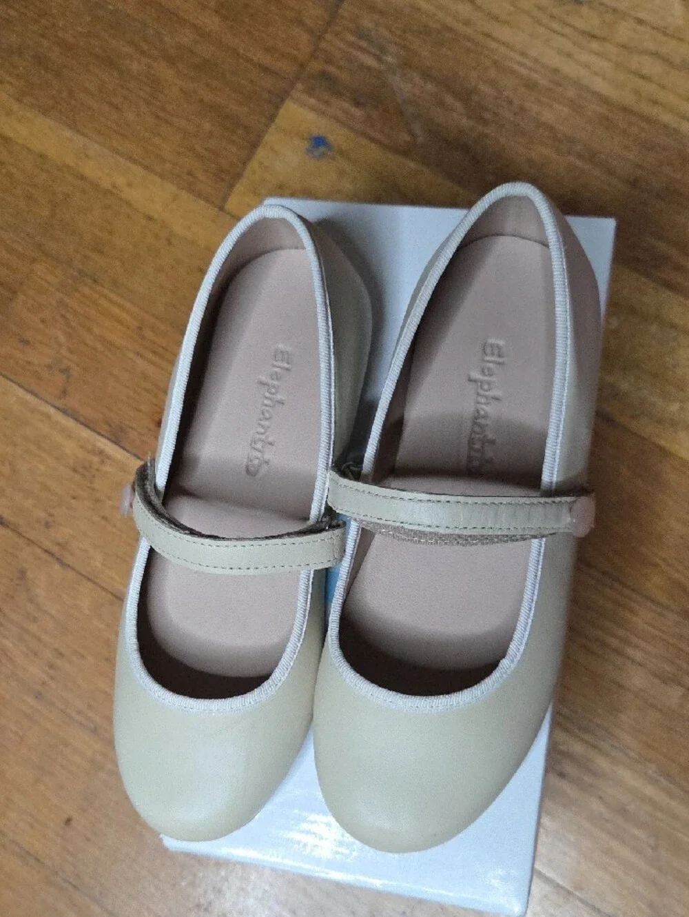 Elephantito | Girls Cream Mary Jane Shoes with Strap